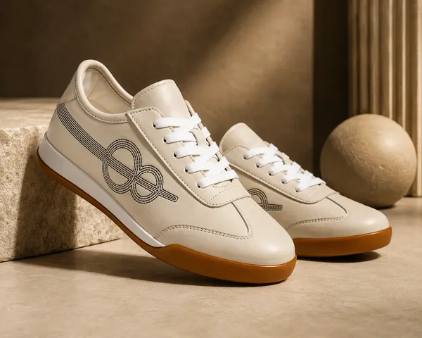 Cream_Synthetic_Lace-Up_Casual_Sneakers_For_Men