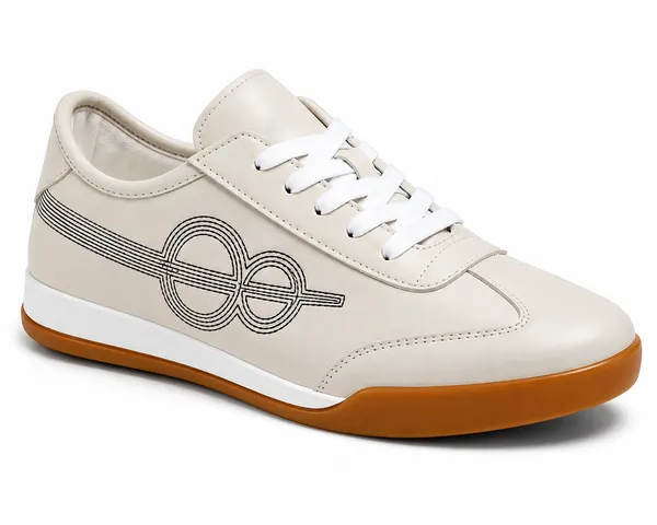 Cream_Synthetic_Lace-Up_Casual_Sneakers_For_Men