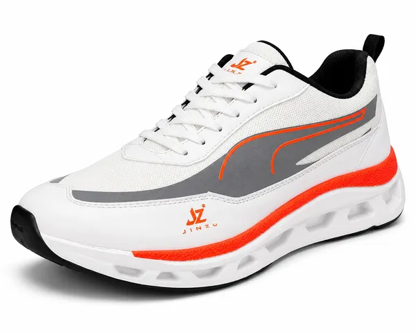 White_Synthetic_Lace-Up_Running_Sneakers_For_Men