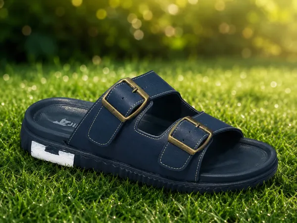Blue_Synthetic_Double_Buckle_Slide_Slippers_For_Men