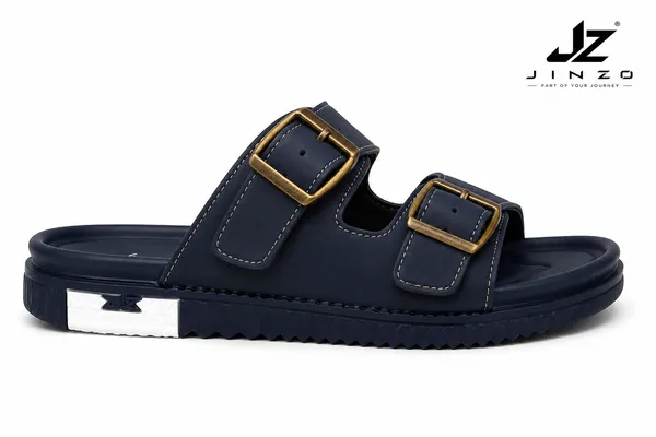 Blue_Synthetic_Double_Buckle_Slide_Slippers_For_Men