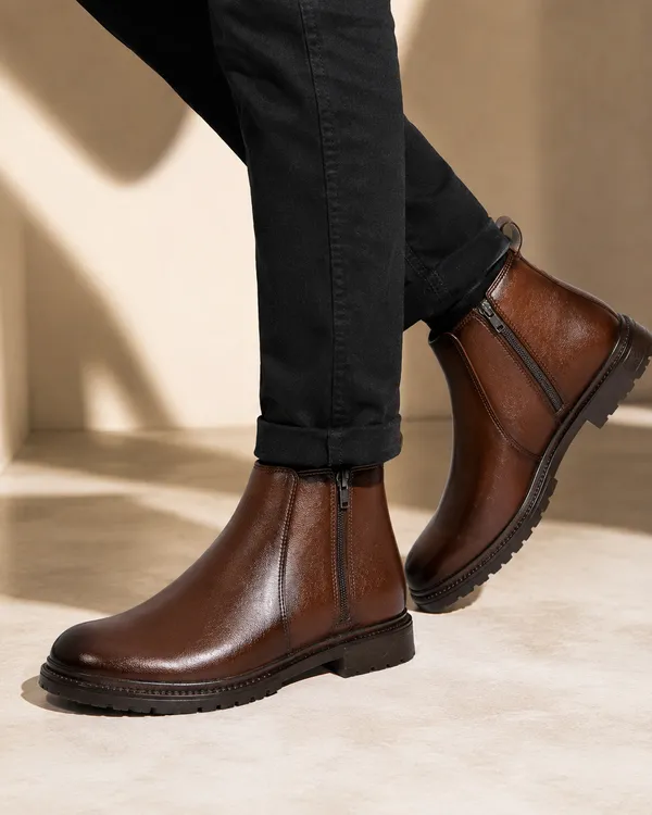 Brown_Synthetic_Side_Zip_Chelsea_Ankle_Boots_For_Men