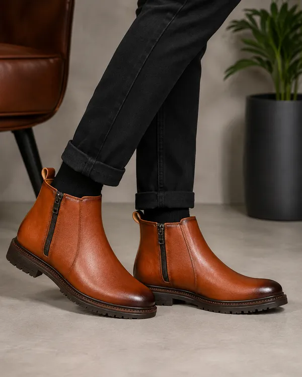 Tan_Synthetic_Side_Zip_Chelsea_Ankle_Boots_For_Men