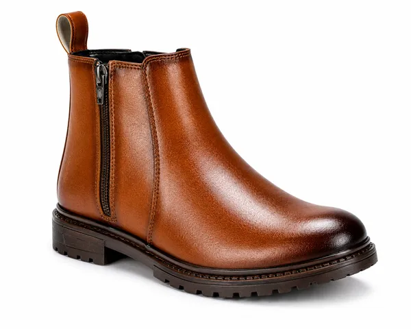 Tan_Synthetic_Side_Zip_Chelsea_Ankle_Boots_For_Men