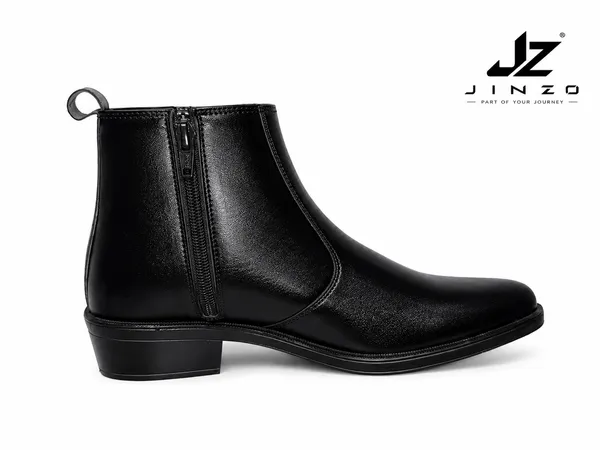 Black_Synthetic_Zip-Up_Ankle_Boots_For_Men