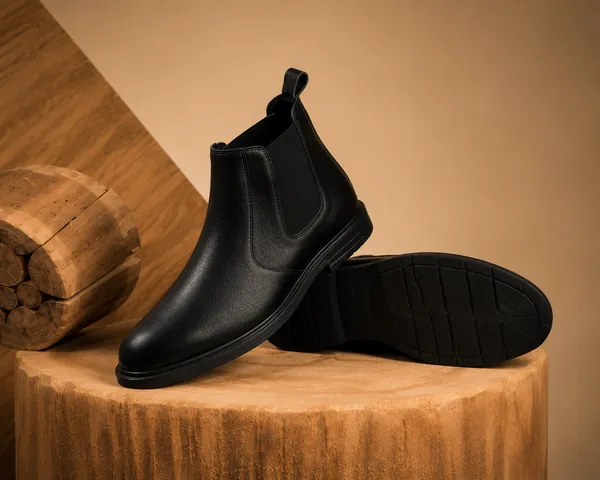 Black_Synthetic_Slip-On_Chelsea_Ankle_Boots_For_Men
