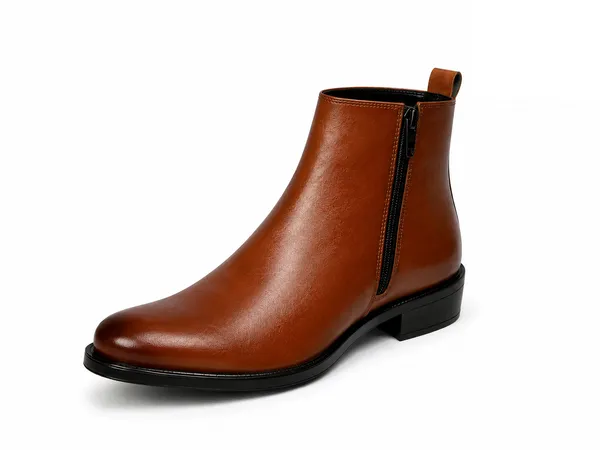 Tan_Synthetic_Zipper_Pencil_Ankle_Boots_For_Men