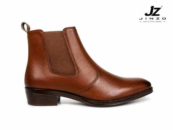 Tan_Synthetic_Chelsea_Slip-On_Boots_For_Men