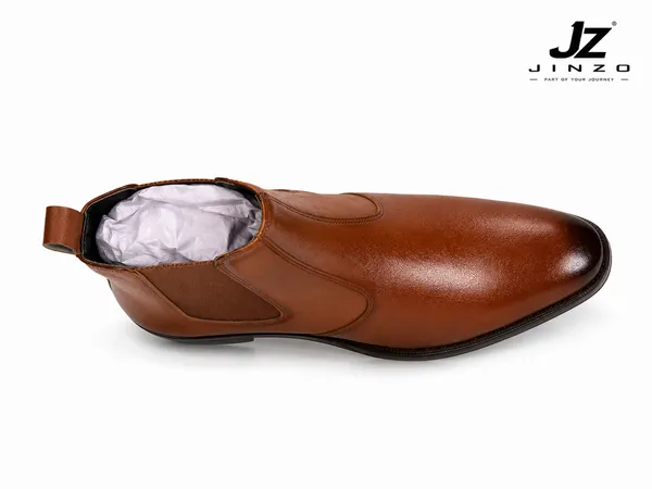 Tan_Synthetic_Chelsea_Slip-On_Boots_For_Men