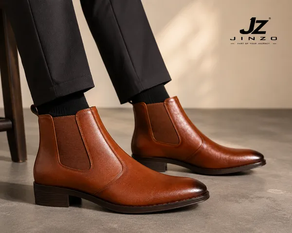 Tan_Synthetic_Chelsea_Slip-On_Boots_For_Men