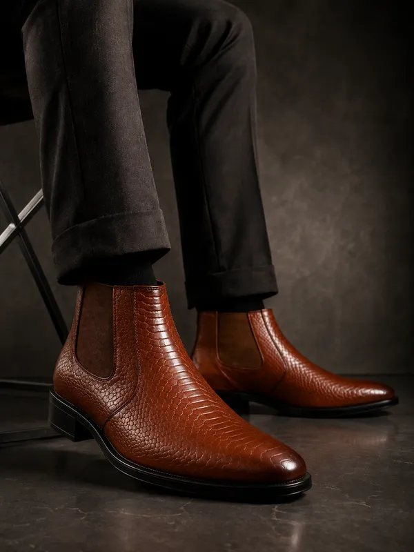 Tan_Synthetic_Textured_Chelsea_Ankle_Boots_For_Men