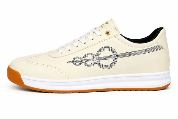 Cream_Synthetic_Lace-Up_Casual_Sneakers_For_Men