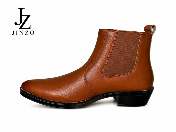 Tan_Synthetic_Chelsea_Slip-On_Formal_Dress_Boots_For_Men