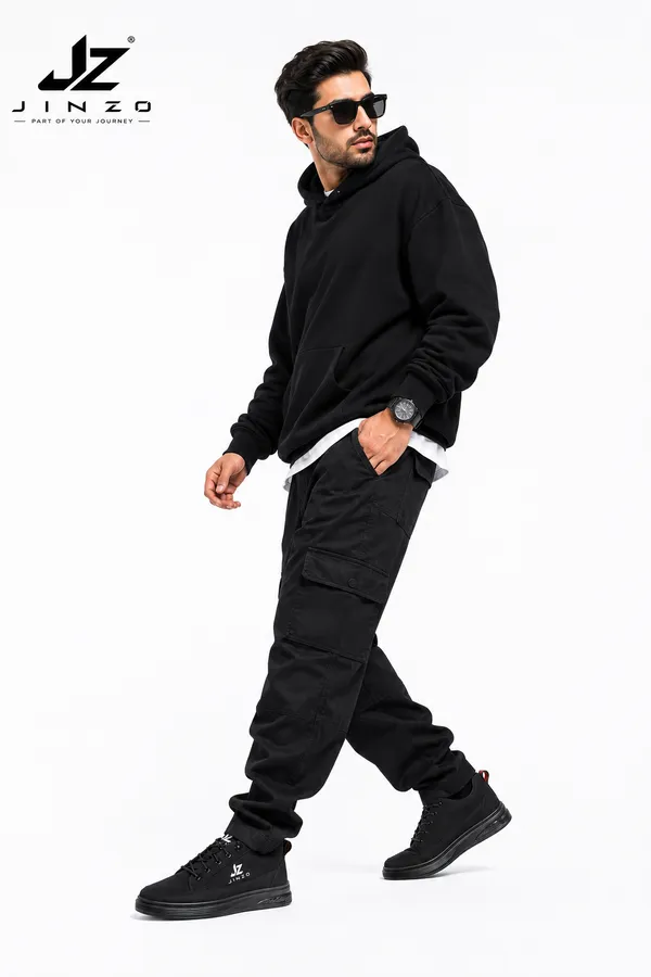 Black_Synthetic_Air_Cushion_Lightweight_Sneakers_For_Men