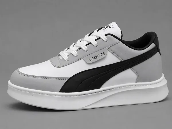 White_Synthetic_Lace-Up_Casual_Sneakers_For_Men