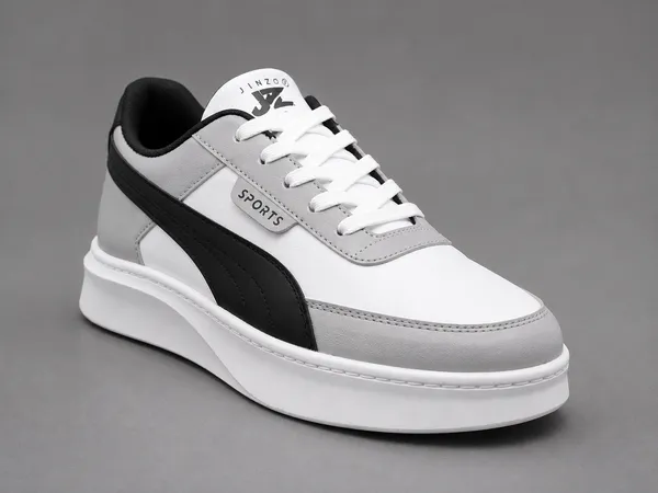 White_Synthetic_Lace-Up_Casual_Sneakers_For_Men