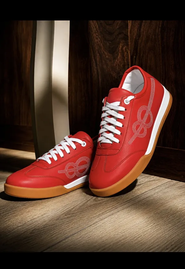 Red_Synthetic_Lace-Up_Casual_Sneakers_For_Men