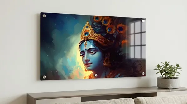Acrylic_Devotional_Krishna_Portrait_Wall_Painting