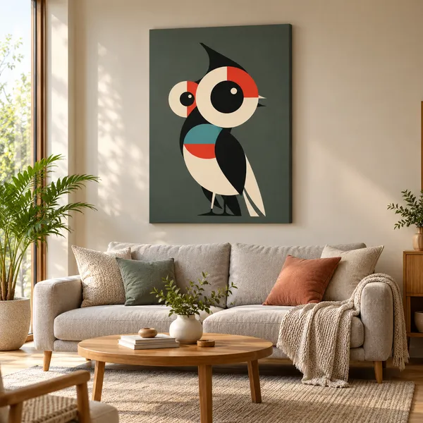 Stretched_Canvas_Modern_Bird_Art_Multicolor_Wall_Painting