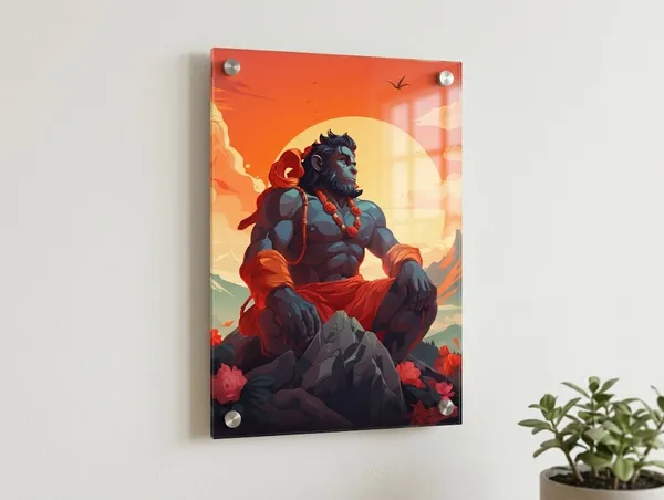 Acrylic_Religious_Hanuman_Multicolor_Wall_Painting