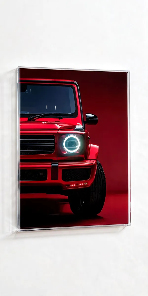Acrylic_Automotive_Red_Vehicle_Graphic_Wall_Painting