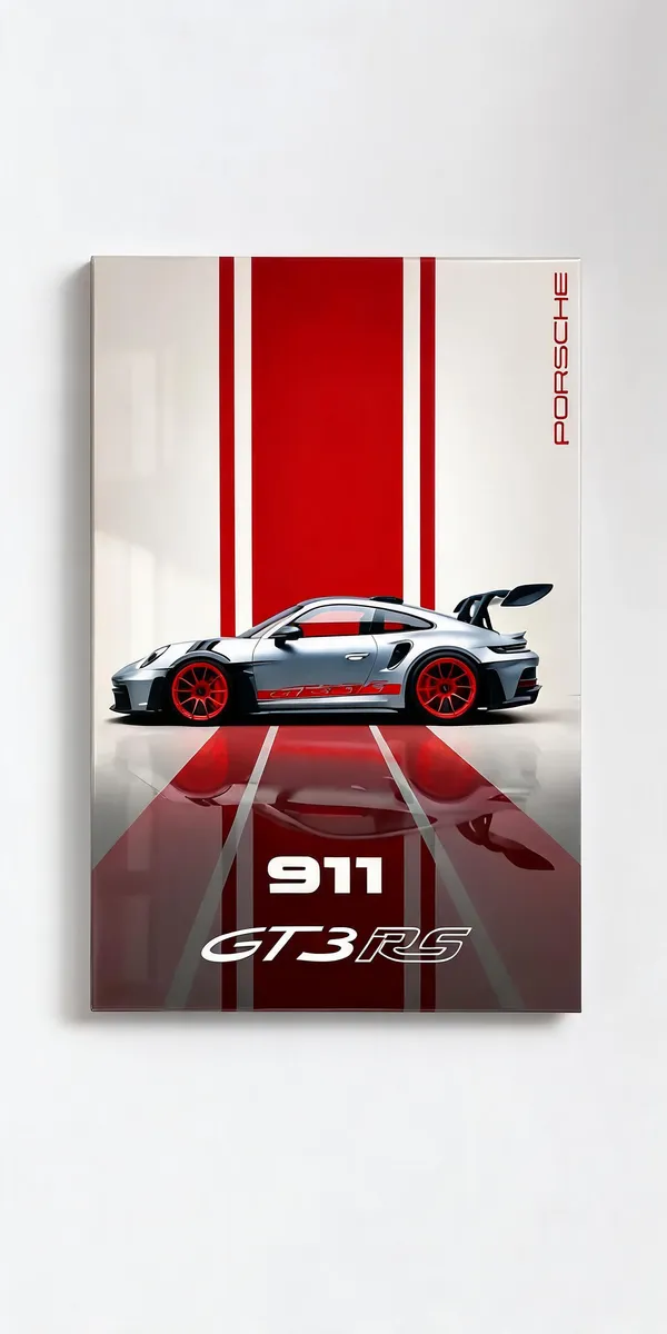 Acrylic_Automotive_Porsche_911_Gt3_Rs_Wall_Painting