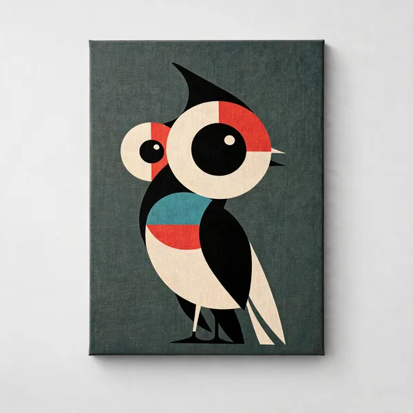 Stretched_Canvas_Modern_Bird_Art_Multicolor_Wall_Painting