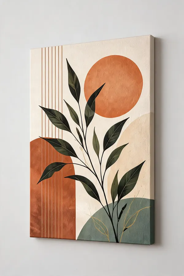 Stretched_Canvas_Contemporary_Botanical_Abstract_Wall_Painting