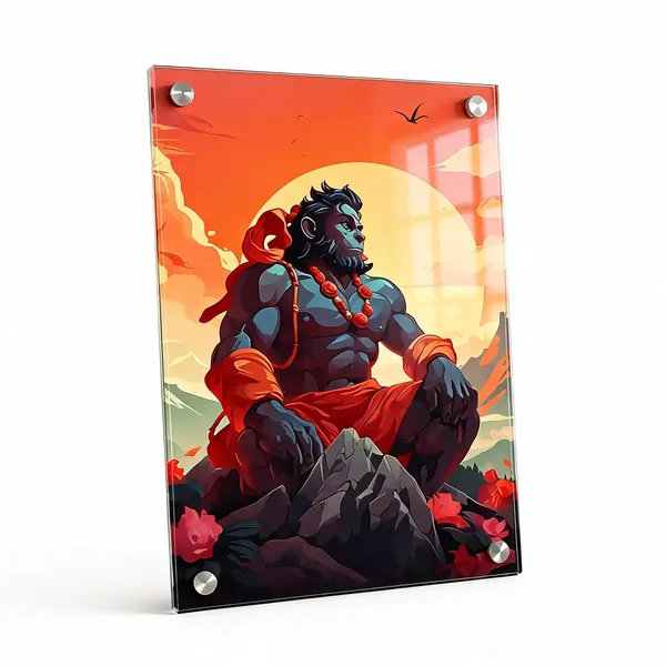 Acrylic_Religious_Hanuman_Multicolor_Wall_Painting