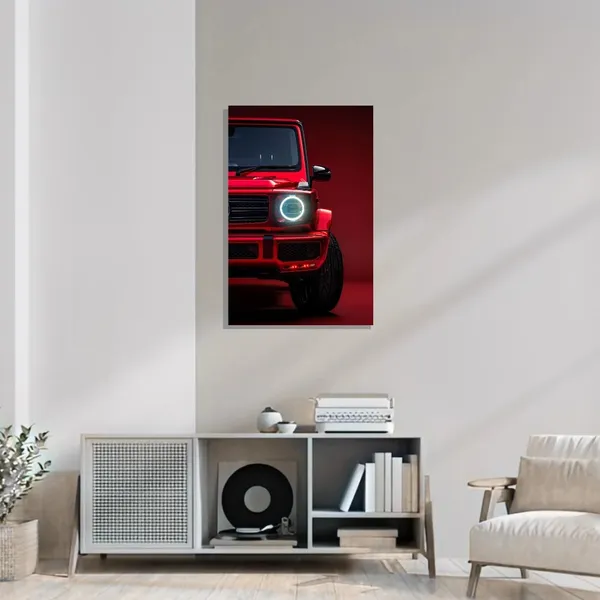 Acrylic_Automotive_Red_Vehicle_Graphic_Wall_Painting