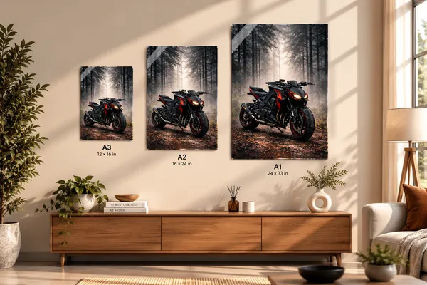 Forest_Motorcycle_Print_Set_Of_3_Wall_Art