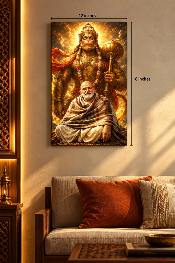 Acrylic_Devotional_Hanuman_Sai_Baba_Wall_Painting