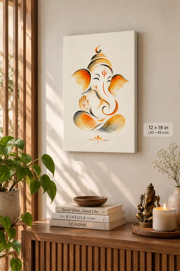 Stretched_Canvas_Religious_Ganesha_Multicolor_Wall_Painting