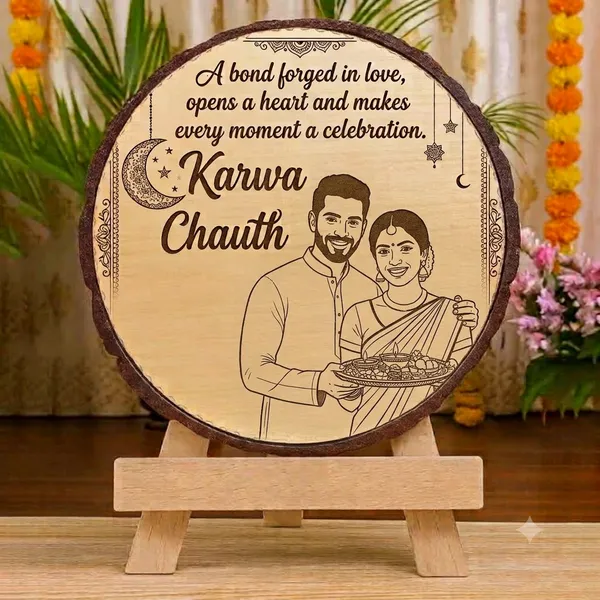 Wooden_Karwa_Chauth_Couple_Design_Decorative_Plaque