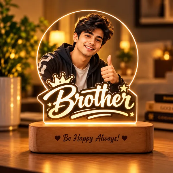 Acrylic_Brother_Photo_LED_Lamp_With_Wooden_Base