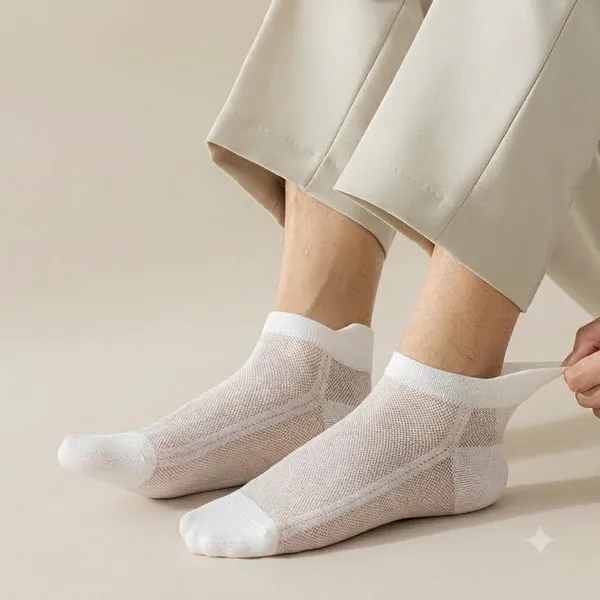 Multicolor_Cotton_Knit_Ankle_Socks_For_Men