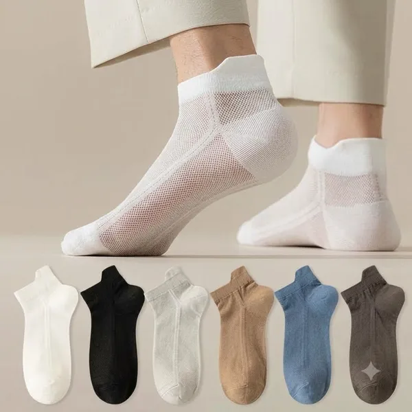 Multicolor_Cotton_Knit_Ankle_Socks_For_Men