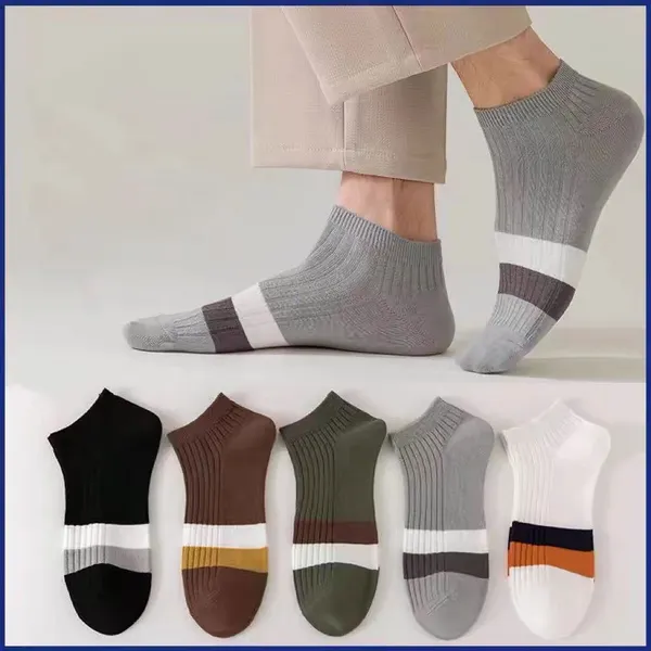 Multicolor_Cotton_Ribbed_Ankle_Socks_For_Men
