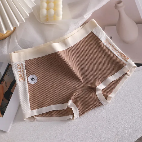 Brown_Cotton_Ribbed_Boyshort_Panties_For_Women