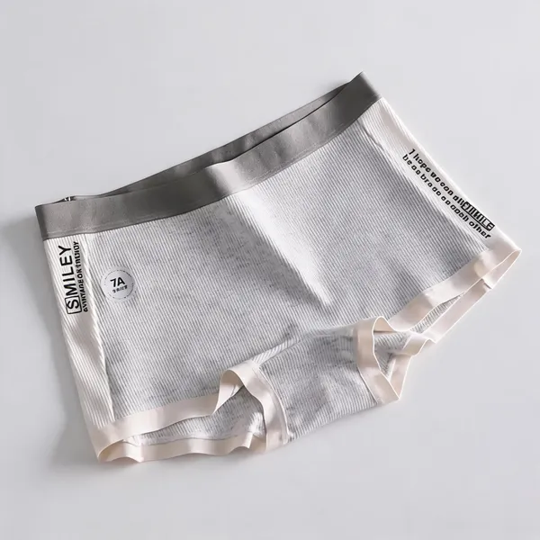 Grey_Cotton_Ribbed_Boyshort_Panties_For_Women