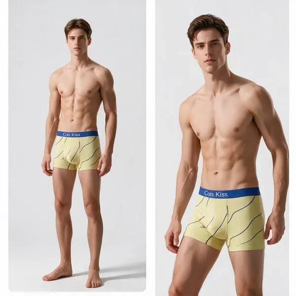 Yellow_Cotton_Comfort_Fit_Boxer_Briefs_For_Men