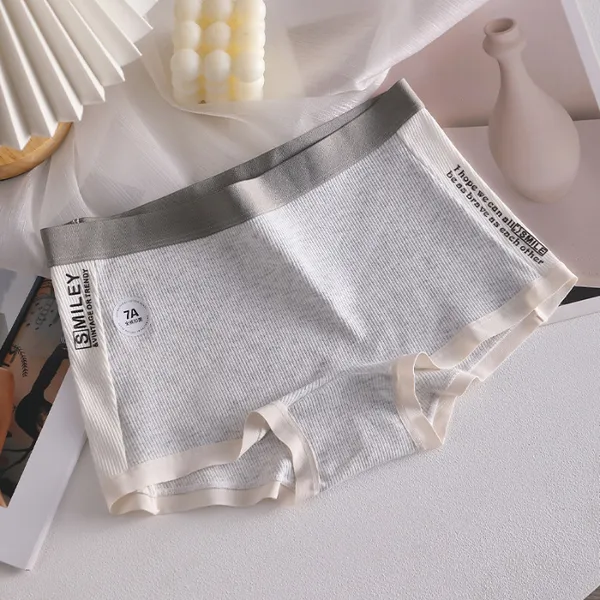 Grey_Cotton_Ribbed_Boyshort_Panties_For_Women