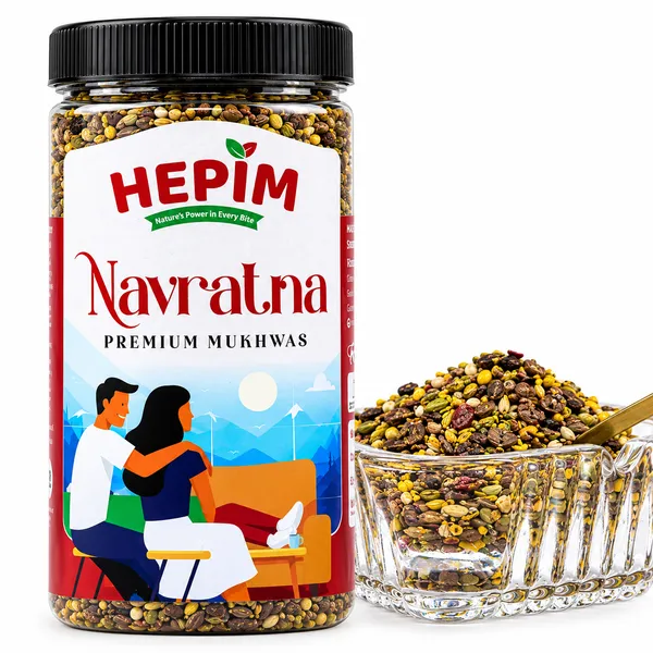 HEPIM_Navratna_Mukhwas_250g_|_9_Seeds_|_Traditional_Roasted_Mouth_Freshener_|_After_Meal_Digestive_|_Hygienically_Packed_Jar