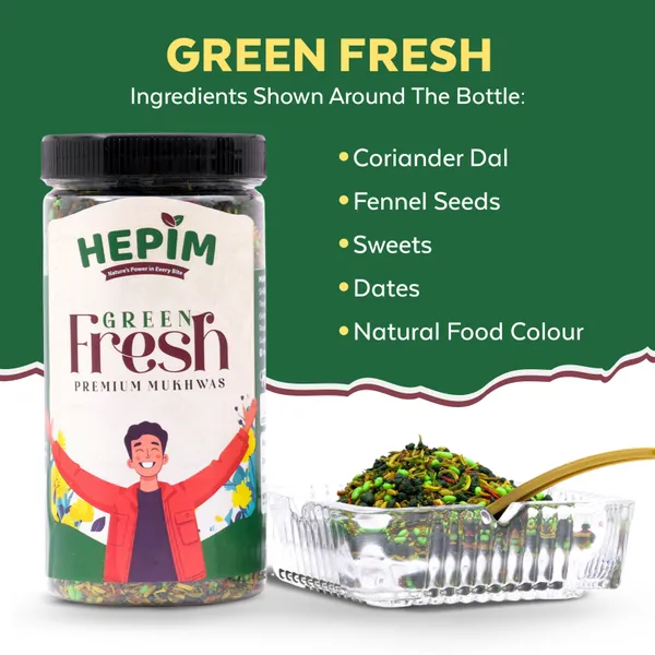 HEPIM_Green_Fresh_Mukhwas_250g_|_Roasted_Saunf,_Seed_&_Dates_Mouth_Freshener_|_Traditional_After_Meal_Digestive_|_Hygienically_Packed_Jar