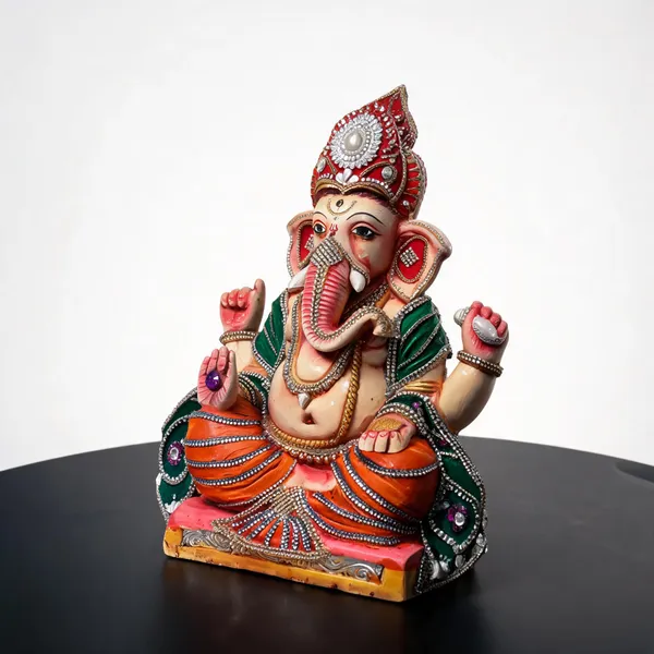Multicolor_Clay_Ganesha_Idol_For_Puja