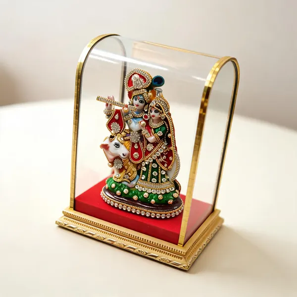 Multicolor_Clay_Radha_Krishna_Idol_For_Gifting
