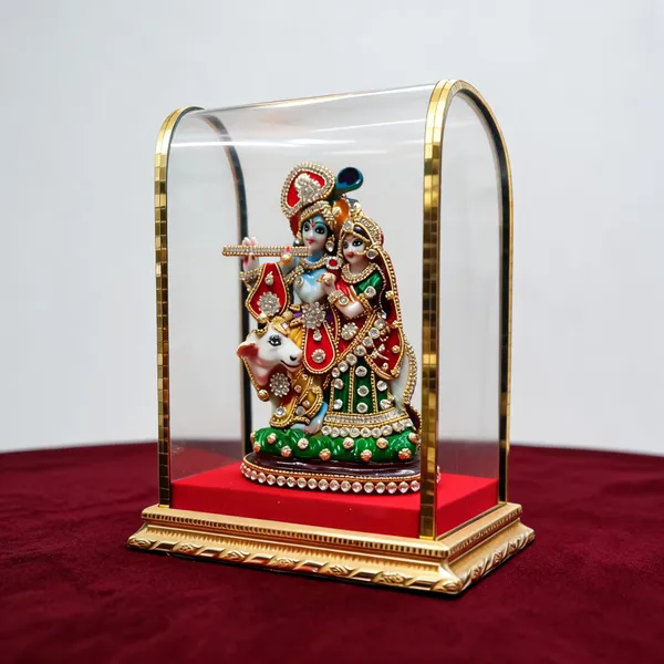 Multicolor_Clay_Radha_Krishna_Idol_For_Gifting
