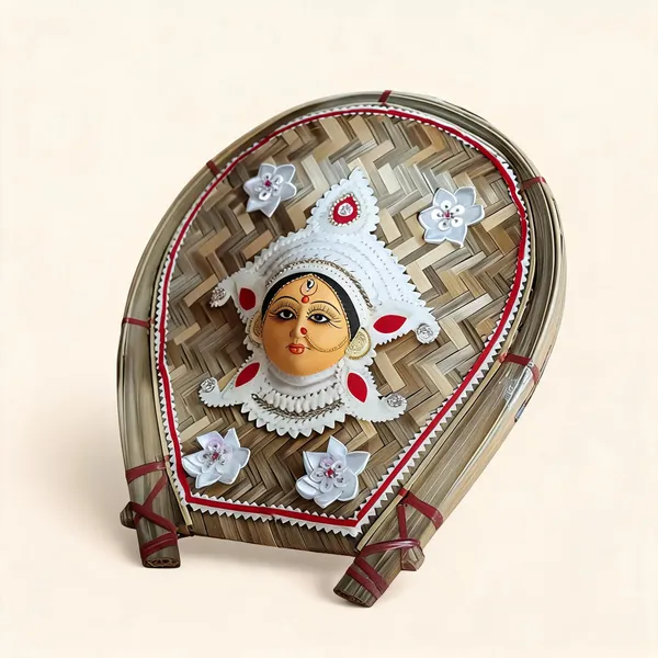 Multicolor_Clay_Durga_Wall_Hanging_For_Gift