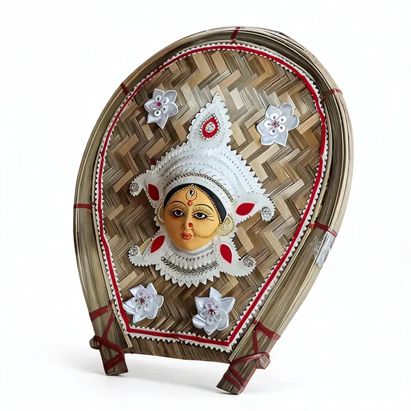 Multicolor_Clay_Durga_Wall_Hanging_For_Gift