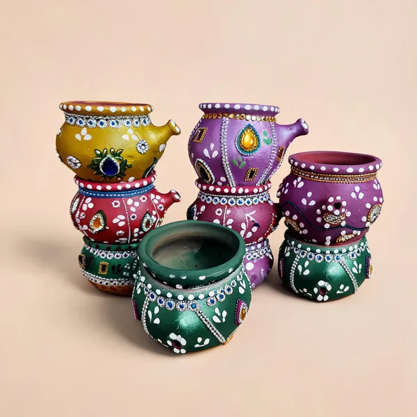 Multicolor_Clay_Karwa_Pooja_Pot_Set_For_Puja_(Pack_of__5_)